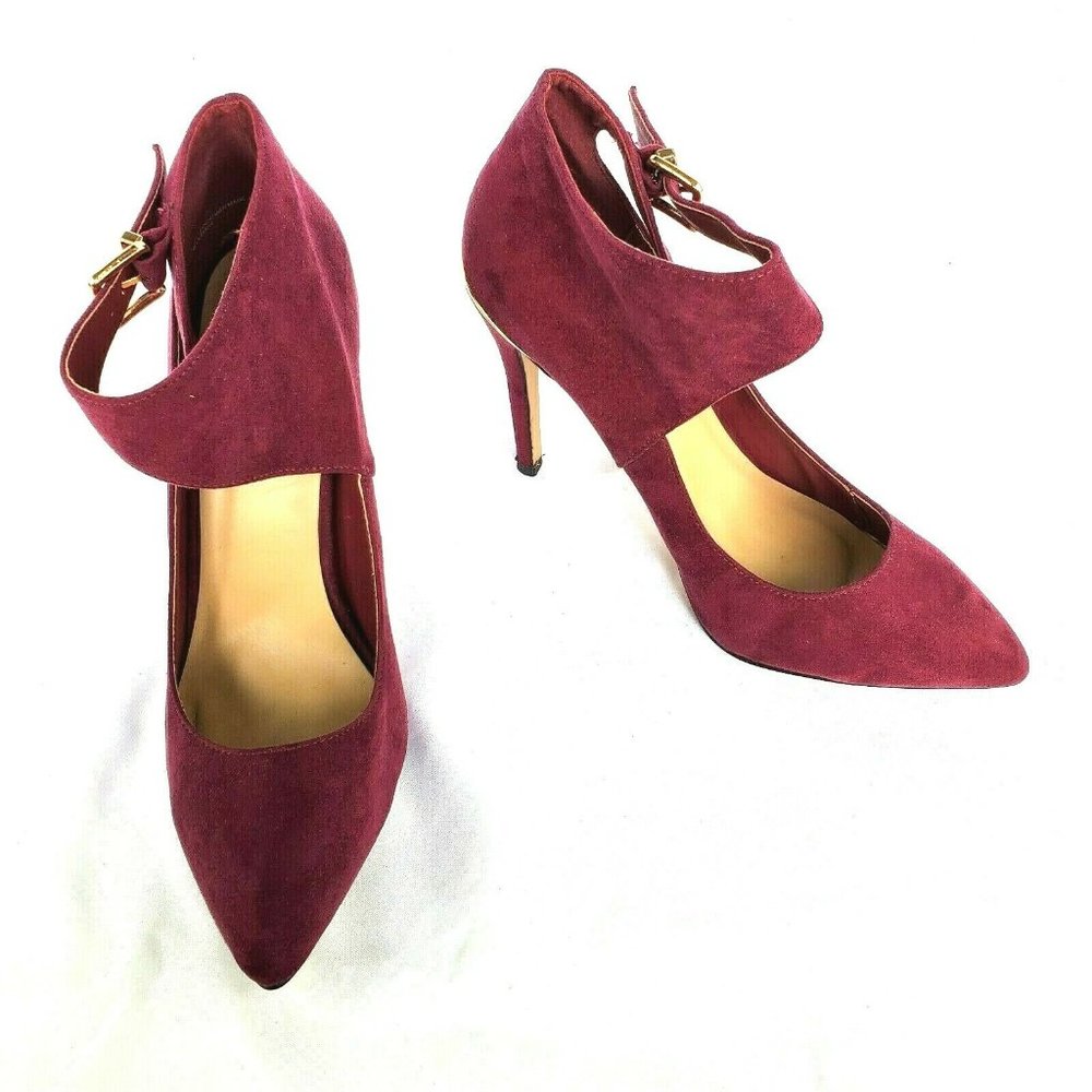 Shoe Dazzle Heels Purple And Gold Size US 9.5